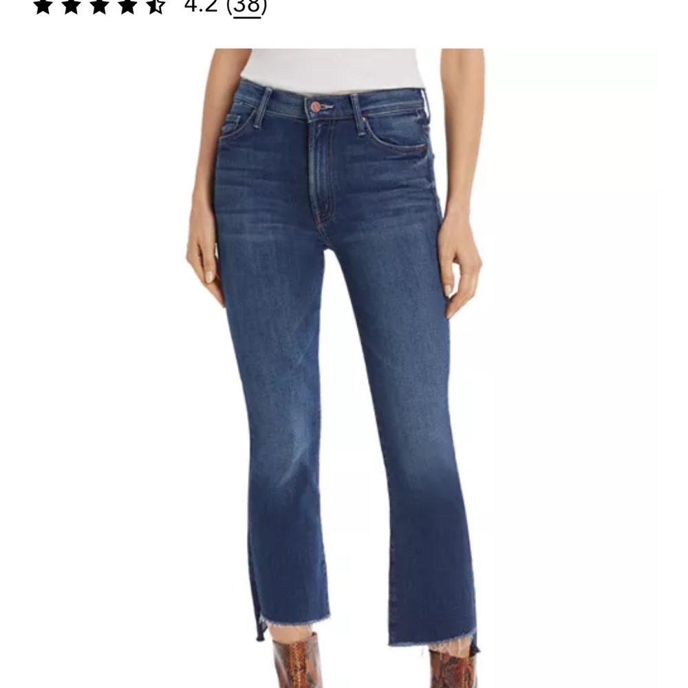 Mother step insider fray jeans